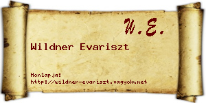 Wildner Evariszt névjegykártya